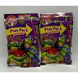 2 Ninja Turtles Grab‎ & Go Play Packs Crayons Stickers Coloring Book Party Favor